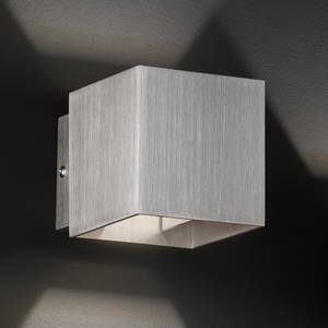 LED-wandlamp Box metaal - 2 lichtbronnen - Mat nikkel