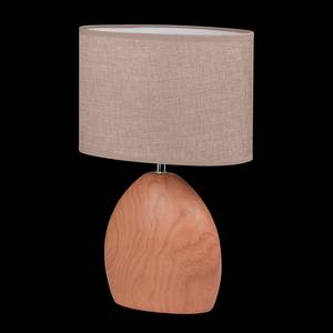 Lampe Hill II Tissu mélangé / Céramique - 1 ampoule - Largeur : 26 cm