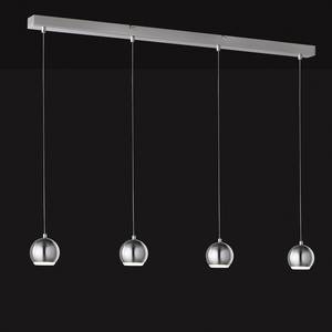 LED-hanglamp Pino II plexiglas/ijzer - 4 lichtbronnen - Wit/chroomkleurig