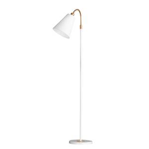 Lampadaire Hopper I Tissu / Fer - Blanc - Nb d'ampoules : 1