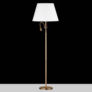 LED-staande lamp List geweven stof/ijzer - 4 lichtbronnen - Koperkleurig/wit