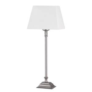 Lampe Bristol I Tissu / Fer - 1 ampoule - Blanc / Chrome