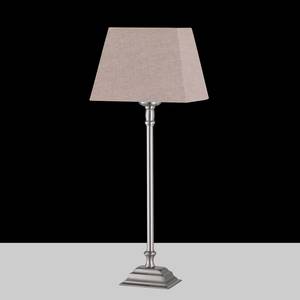 Lampe Bristol I Tissu / Fer - 1 ampoule - Cappuccino / Chrome