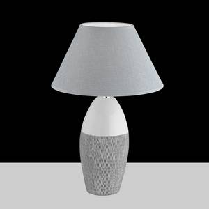 Lampe Bedford Tissu / Céramique - 1 ampoule - Blanc / Gris