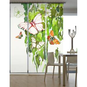 Flächenvorhang Butterfly Grün - Textil - 180 x 260 x 260 cm