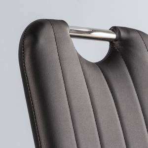 Chaises cantilever Ace (lot de 2) Imitation cuir - Noir