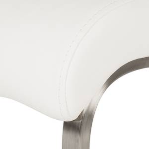 Chaises cantilever Alda (lot de 2) Imitation cuir Blanc