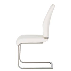 Chaises cantilever Alda (lot de 2) Imitation cuir Blanc