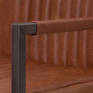 Chaise cantilever Aleg I Imitation cuir - Cognac