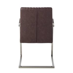 Chaise cantilever Aleg II Imitation cuir - Marron foncé