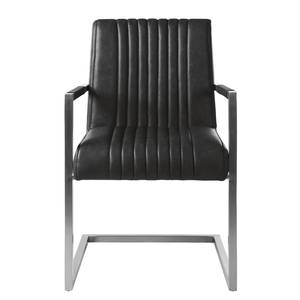 Chaise cantilever Aleg II Imitation cuir - Noir