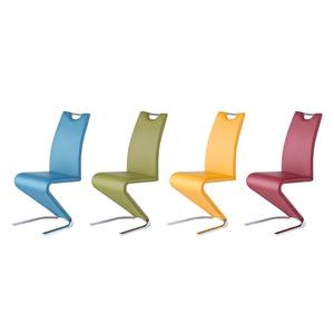 Chaise cantilever Amanda I Imitation cuir - Lot de 2