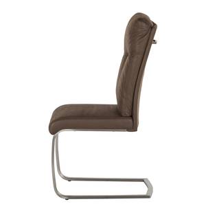 Chaises cantilever Antka (lot de 2) Imitation cuir - Marron