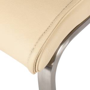 Chaises cantilever Ayden (lot de 2) Cuir véritable - Beige