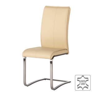 Freischwinger Ayden (2er-Set) Echtleder - Beige