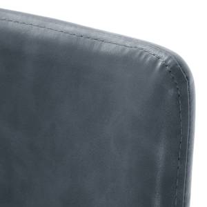 Chaise Cantilever Bjora Imitation cuir - Gris vintage - Lot de 2