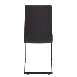 Chaise Cantilever Bjora Imitation cuir - Noir - Lot de 2