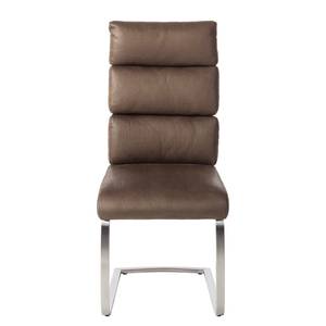 Chaises cantilever Bogus (lot de 2) Imitation cuir - Marron