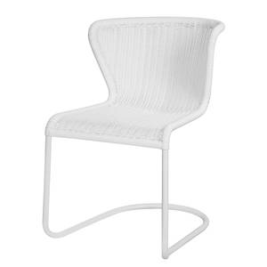 Freischwinger Calla (2er-Set) Polyrattan / Metall - Weiß