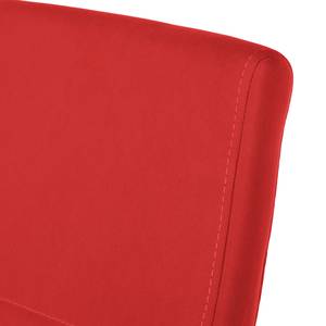 Chaise cantilever Claras Tissu - Rouge - Lot de 2