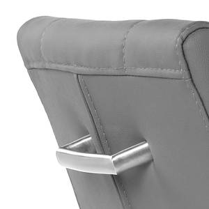 Chaises cantilever Clay (lot de 2) Cuir véritable - Gris