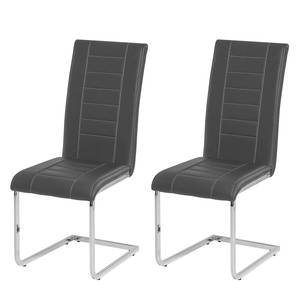 Chaises cantilever Joel (lot de 2) Gris