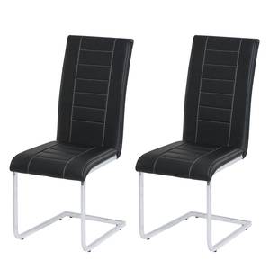 Chaises cantilever Joel (lot de 2) Noir