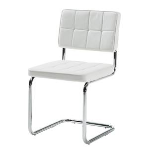 Sledestoelen Lamporo (4-delige set) kunstleer/staal - Wit