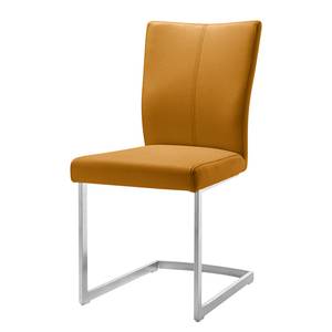 Chaise cantilever Lenneke IV Imitation cuir - Jaune doré