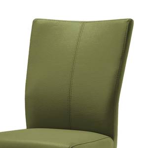 Chaise cantilever Lenneke IV Imitation cuir - Vert olive