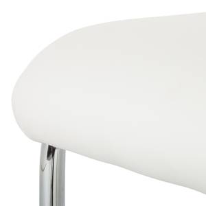 Chaises cantilever Madina (lot de 2) Imitation cuir Blanc