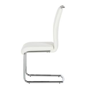 Chaises cantilever Madina (lot de 2) Imitation cuir Blanc