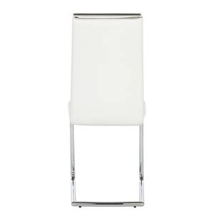 Chaises cantilever Madina (lot de 2) Imitation cuir Blanc