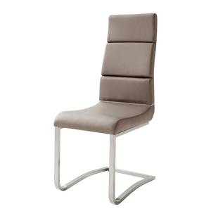 Chaises cantilever Mergozzo (lot de 2) Imitation cuir - Taupe