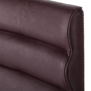 Chaises cantilever Nando (lot de 2) Cuir véritable - Marron foncé