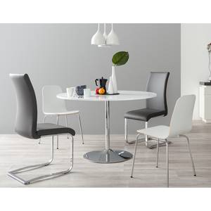 Sledestoelen Nando (2-delige set) grijs kunstleer