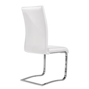 Chaises cantilever Nando (lot de 2) Imitation cuir Blanc