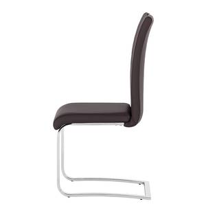 Chaises cantilever Nevia (lot de 2) Imitation cuir marron