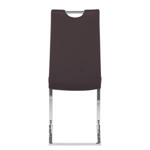 Chaises cantilever Nevia (lot de 2) Imitation cuir marron