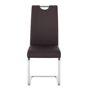 Chaises cantilever Nevia (lot de 2) Imitation cuir marron