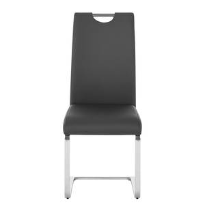 Chaises cantilever Nevia (lot de 2) Imitation cuir gris