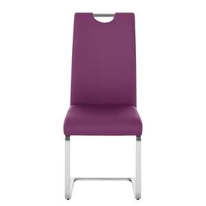 Chaises cantilever Nevia (lot de 2) Imitation cuir Violet