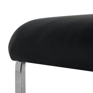 Chaises cantilever Nevia (lot de 2) Imitation cuir - Noir