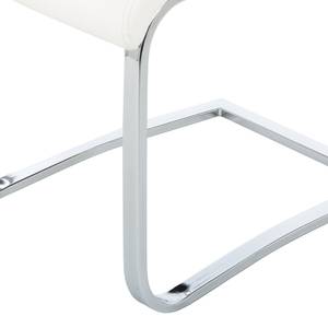 Chaises cantilever Nevia (lot de 2) Imitation cuir Blanc