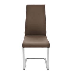 Chaises cantilever Nito (lot de 2) Imitation cuir - Cappuccino