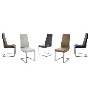 Chaises cantilever Nito (lot de 2) Imitation cuir - Cappuccino