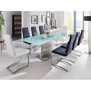 Chaises cantilever Nito (lot de 2) Imitation cuir - Bleu nuit