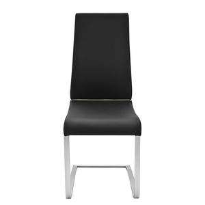 Chaises cantilever Nito (lot de 2) Imitation cuir - Noir