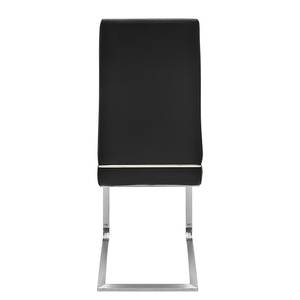 Chaises cantilever Nito (lot de 2) Imitation cuir - Noir