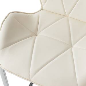 Chaise de bar Onega Imitation cuir - Blanc